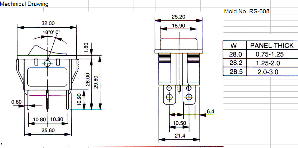 RS-608 4pin 黑盖