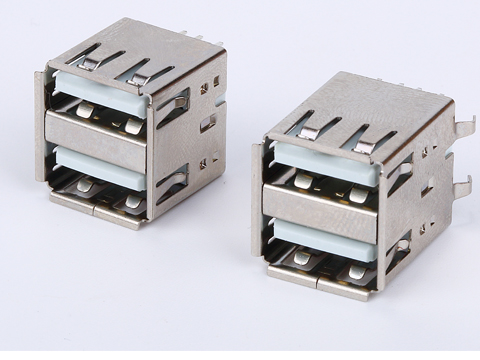 USB ATYPE 4P 180°双层