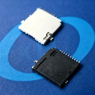 TF卡座/microSD push 沉板0.9mm外焊带侦测