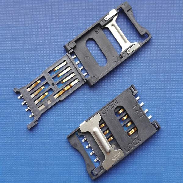 SIM CARD CONNECTOR 6PIN 掀盖式 带开关