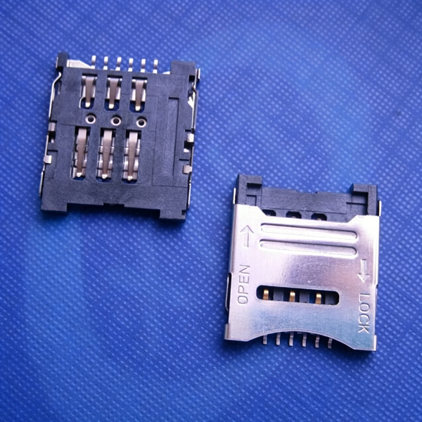 micro-SIM-PUSH-6PIN　掀盖