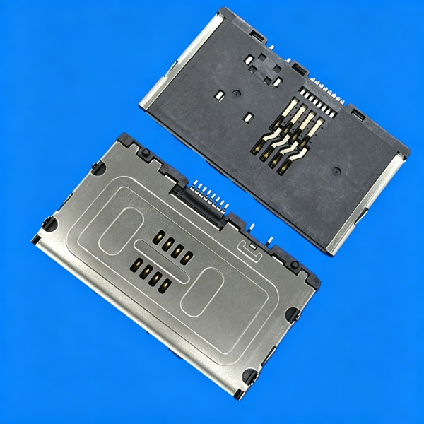 Smart card拉拔 8+2 pin IC卡座有侦测端子