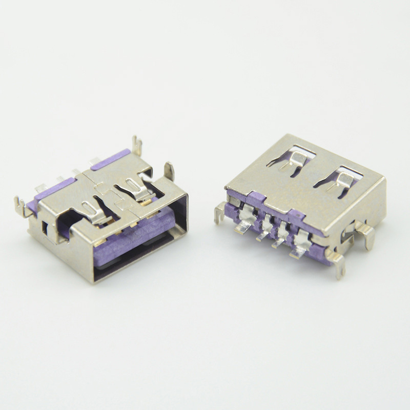 USB 母座 短体沉板1.9 插板贴板 大电流